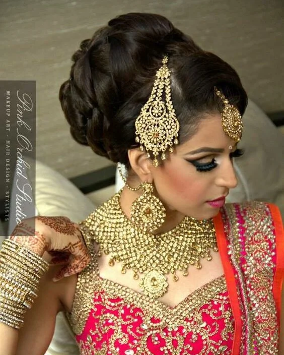 wedding hairstyles maharani bun